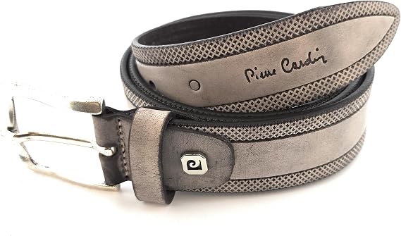 Pierre Cardin Distressed Brown Classic Silver D-Ring Adjustable Belt Adjustable Mens Belt-34
