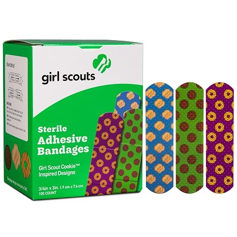 Dukal Girl Scouts Adhesive Bandages, Assorted Styles, 3/4"x3" 100 Ct.