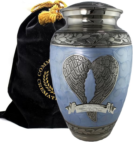 Angel Blue Cremation Urns for Human Ashes Adult Male Urns for Ashes