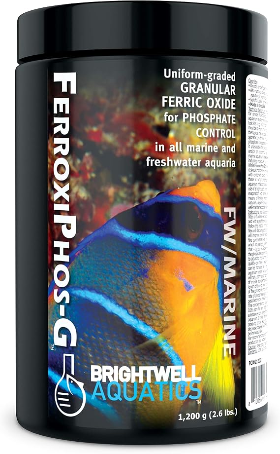 Brightwell Aquatics FerroxiPhos-G Granular Phosphate Remover, 1.2kg