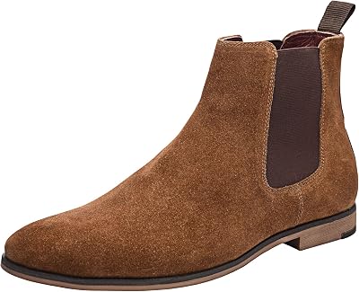 Berdine | Formal Genuine Leather Suede Chelsea Boots | Chelsea Boot for mens | Flexible Rubber Sole | Lightweight Construction | Italian Design | Quality Craftsmanship