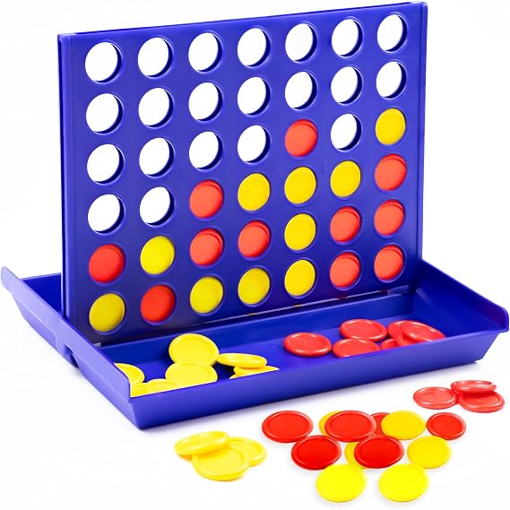 Line Up 4 Educational Board Game Toys 4 In a Line Classic Fun Educational Family Games Four In a Row for Kids Children over 3 years old | Classic Board Game for Kids 3 4 5, Fun Educational Family Games Four In a Row Gifts for Kids Children over 3 Years Old