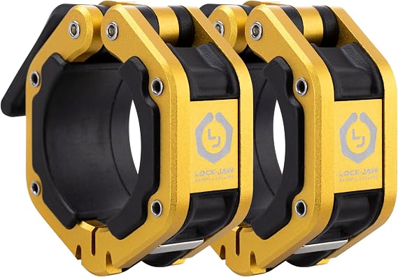 Lock-Jaw Flex Magnetic Barbell Collars/Clamps, 2"/50mm Olympic Bars | Heavy Duty Bar Clamps, Magnetic Secure Hold, Strength Training & Gym Use, Gym Accessories, Barbell Clamps