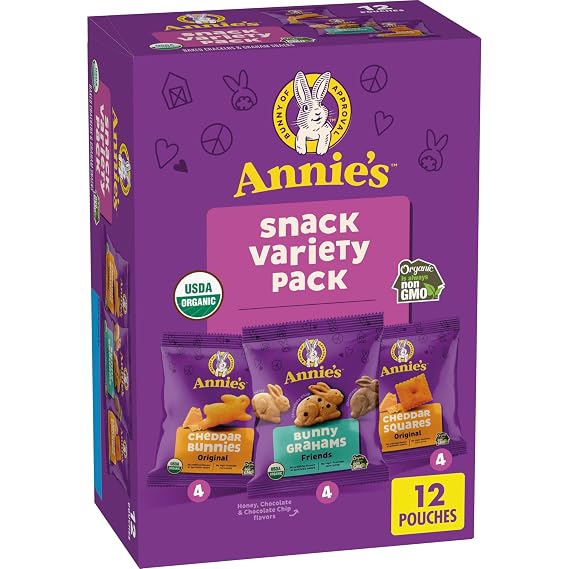 Annie's Organic Snack Cracker Variety Pack, 12ct, 11 oz
