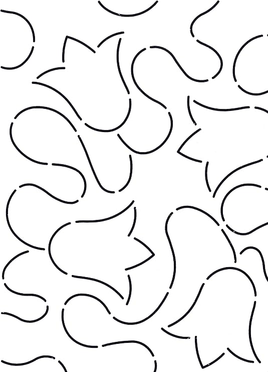 Quilt Stencil Tulip Stipple