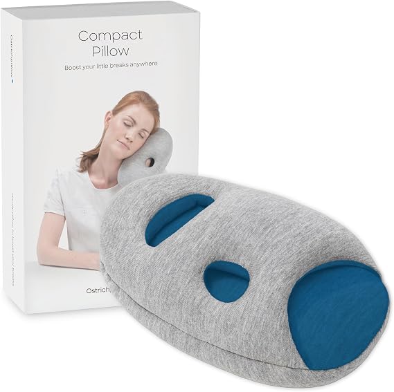Ostrichpillow Mini Pillow Travel Pillow for Men Women Kids Comfort, Compact & Lightweight, Versatile Sleeping Positions, Easy Clean