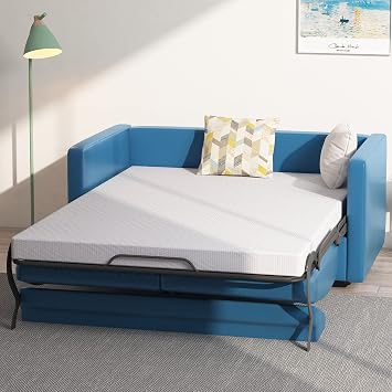 MLILY EGOHOME Queen Memory Foam Replacement Mattress Sleeper 4.5-Inch for Convertible Sleeper Sofa and Couch Beds, Cooling Gel Green Tea Mattress in a Box, 72584.5, Sofa Not Included