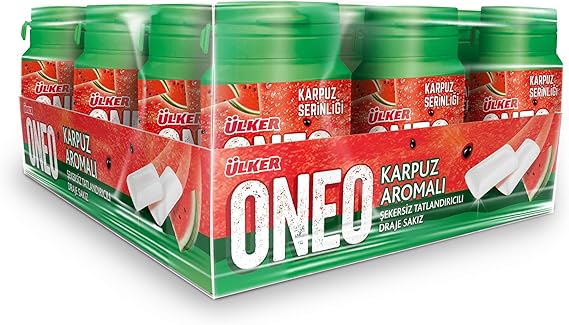 Ülker Oneo Karpuz Aromalı Bottle Draje Sakız 60Gx12 x Adet