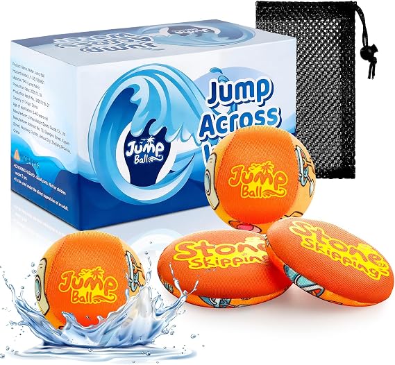 4Pcs Water Skipping Balls for Ocean, Beach, Lake & Pool