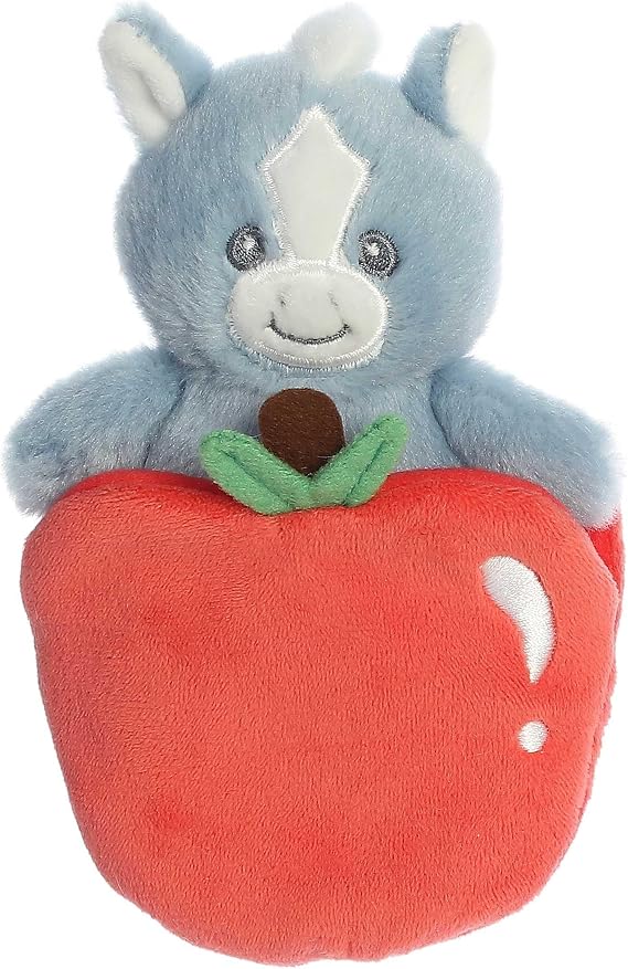 EbbaTM Playful Pocket PeekersTM Payton PonyTM Baby Stuffed Animal - Soft & Cuddly Toy - Interactive Playmate & Comforter - Blue 5.5 Inches