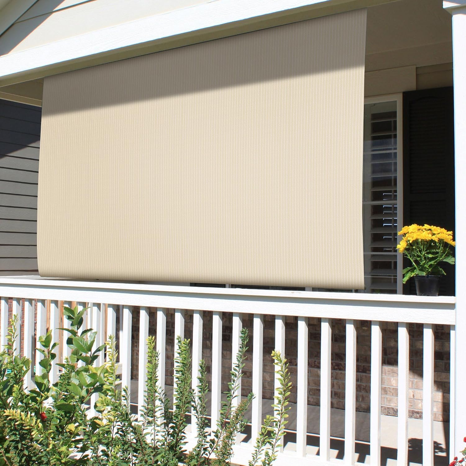 Exterior Roll Up Shades For Porch Outdoor Motorized Patio Shades In