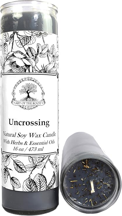 Uncrossing 7 Day Soy Herbal & Scented Spell Candle (Fixed) | Negativity, Spells, Curses, Jinxes, Hexes Rituals | Wiccan Pagan Conjure Hoodoo