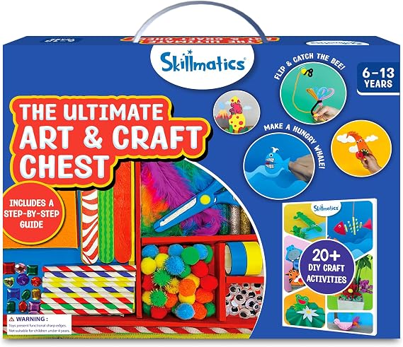 Skillmatics Ultimate Art & Craft Kit for Kids 2000+ Pieces | DIY Craft Supplies with Step-by-Step Guide, Creative Activity Set & Gifts for Girls & Boys Ages 6, 7, 8, 9, 10, 11, 12, 13
