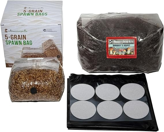 Complete Refill Kit for Medium 48Q Monotub - Includes Grain Spawn & Bulk Substrate