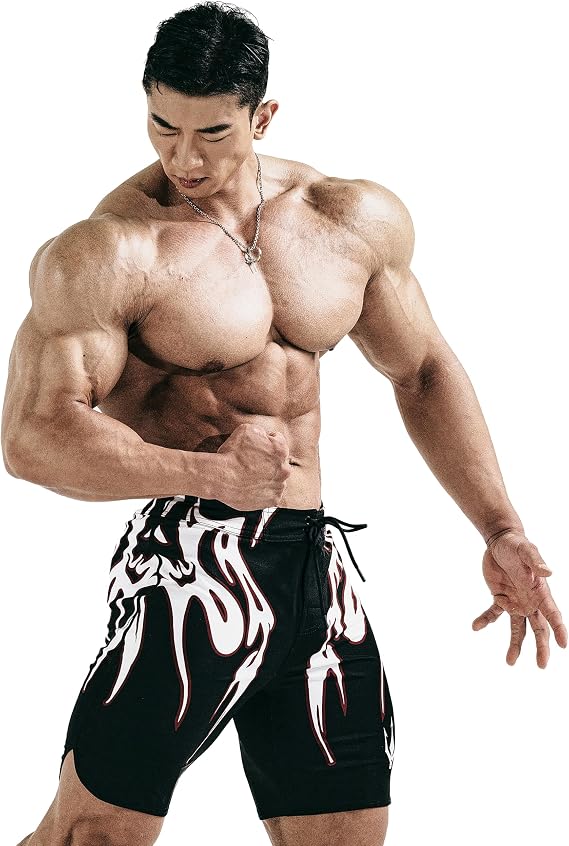 FIED IFBB Mens Physique Board Shorts 15 Bodybuilding Posing Trunks Quick Dry