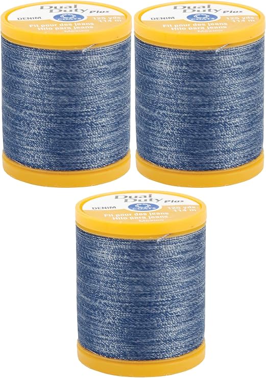 Coats & Clark S976-4665 Dual Duty Plus Denim Thread, 125-Yard, Denim Blue (Thr k)