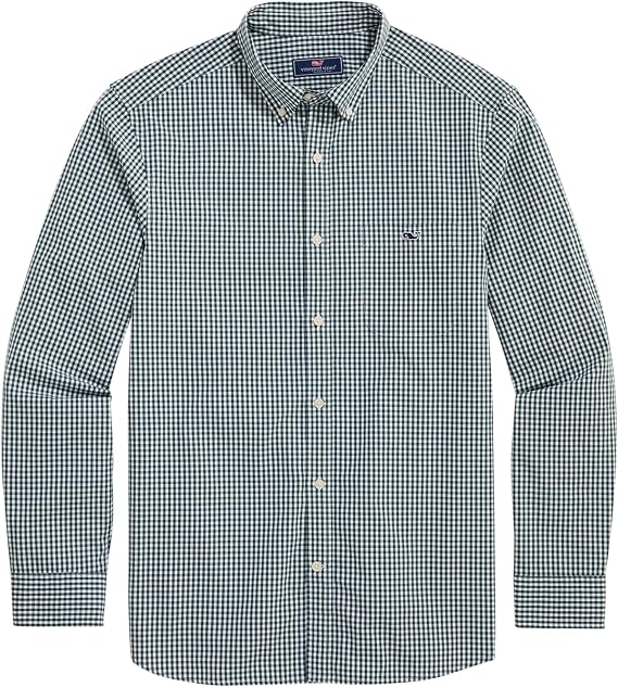 Vineyard Vines Mens Stretch Poplin Gingham Shirt