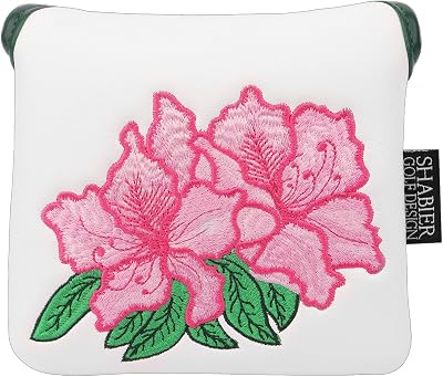 SHABIER Golf Large Mallet Putter Headcover with Flower Design for Golf Putter Club
