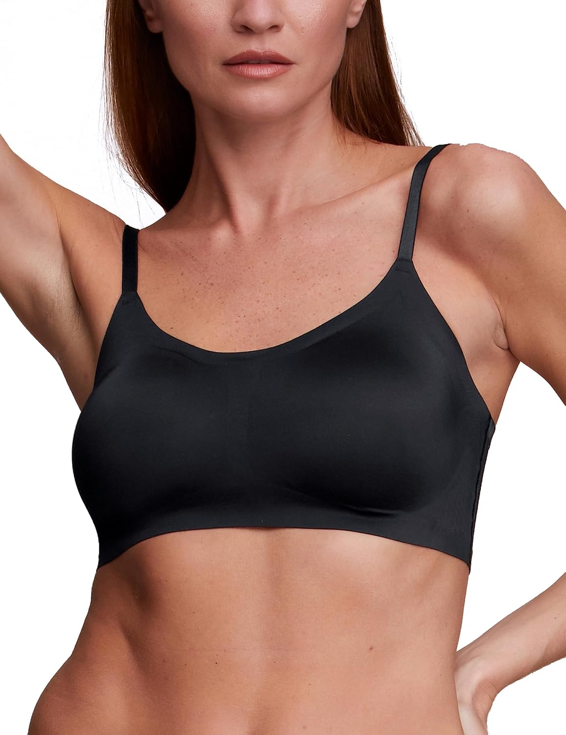 EBY Seamless Bralette with Adjustable Straps: BlackNude Bralettes for Women, Wireless Bra for Women, Bralette Seamless Bra