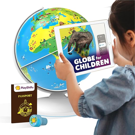 PlayShifu Orboot Earth Interactive AR World Globe for Kids: 1000+ Facts on Animals, Places & Monuments | Tech-Powered STEM Learning Toy & Gift, Ages 410