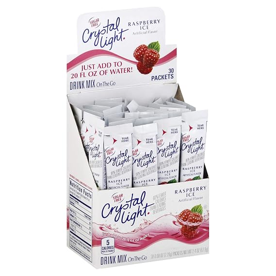 Crystal Light Raspberry Ice Drink Mix (30 On the Go Packets)