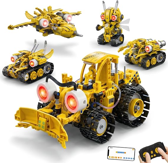 5-in-1 Programmable Robot Kit, Robot Building Kit, Servo