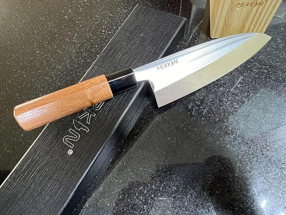 Perkin Chef Knife Sharp Kitchen Knife Porfessional Cooking Knife for Meat Cutting Professional Kitchen Knife Stainless Steel Blade Ergonomic Handle
