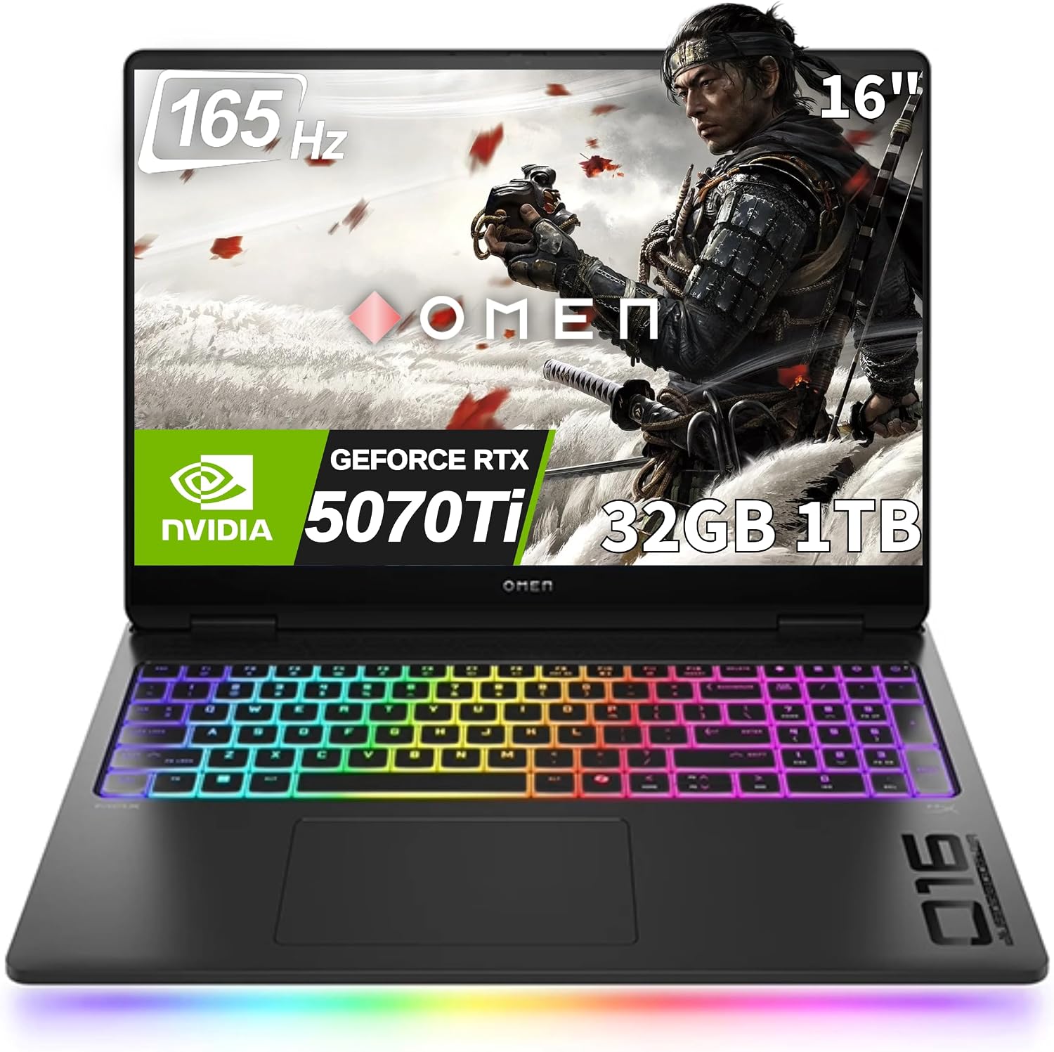 2025 HP OMEN MAX 16 AI Gaming Laptop 16 FHD 165Hz, NVIDIA RTX 5070 Ti 12GB > RTX 4080, Intel Core Ultra 7 255HX > i9-13900H, 32GB DDR5, 1TB SSD Copilot PC, RGB Backlit, Thunderbolt 4, Win 11