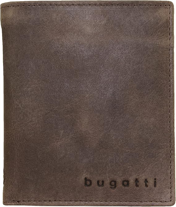 bugatti Volo Men's Leather Wallet 10 Compartments, Vertical, brown, 11 cm, Coin Purse