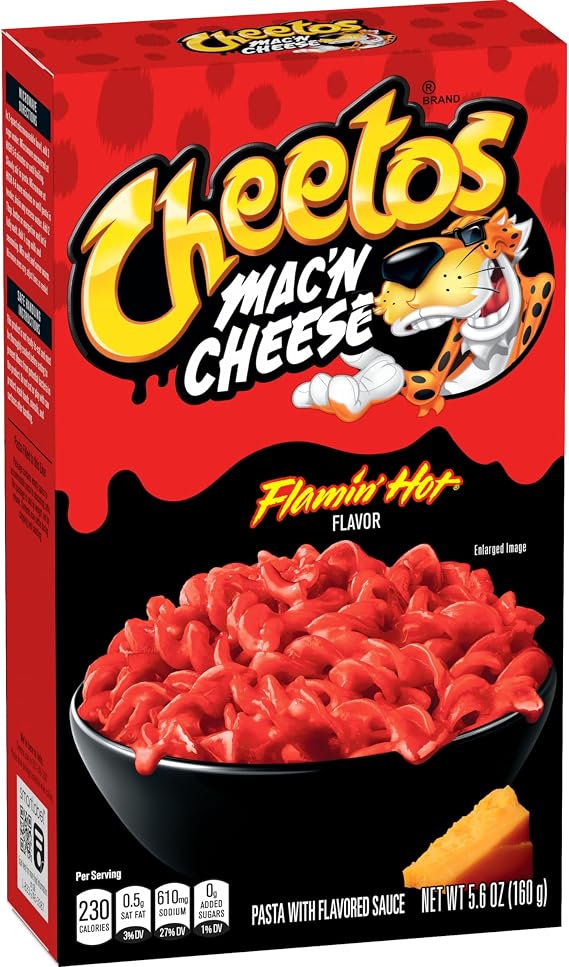 Cheetos Mac'n Cheese Flamin Hot flavor 5.9 Oz box
