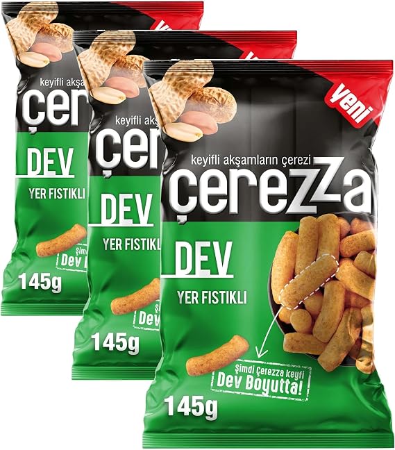 Cerezza Dev Yerfıstıklı Mısır 145 g (3 paketi)