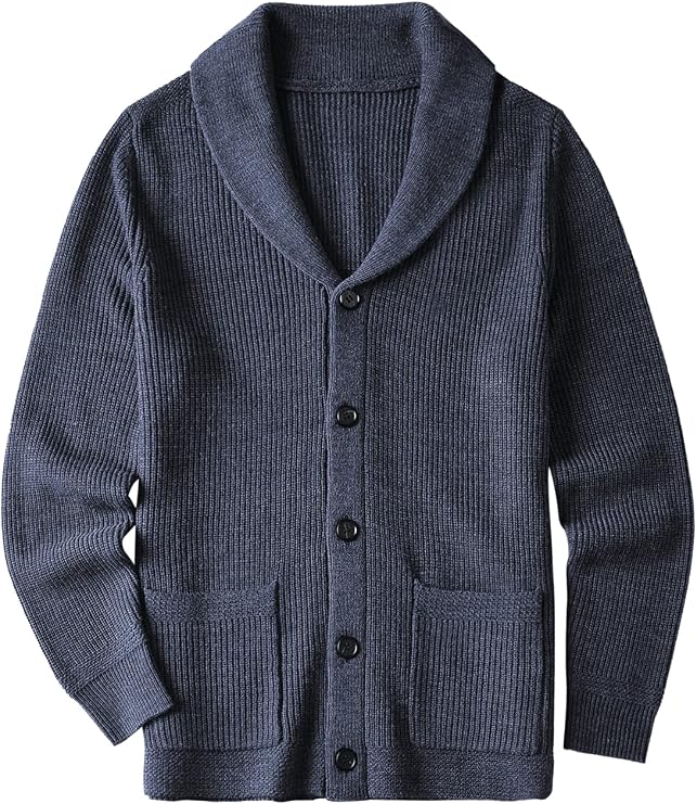 ZHILI Men's Wool Blend V-Neck Sleeveless Button Front Sweater Vest
