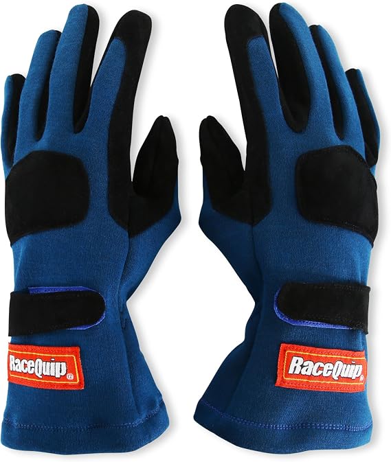 RaceQuip 355022RQP 355 Series Racing Gloves - SFI 3.3/5 - Black/Blue - Small