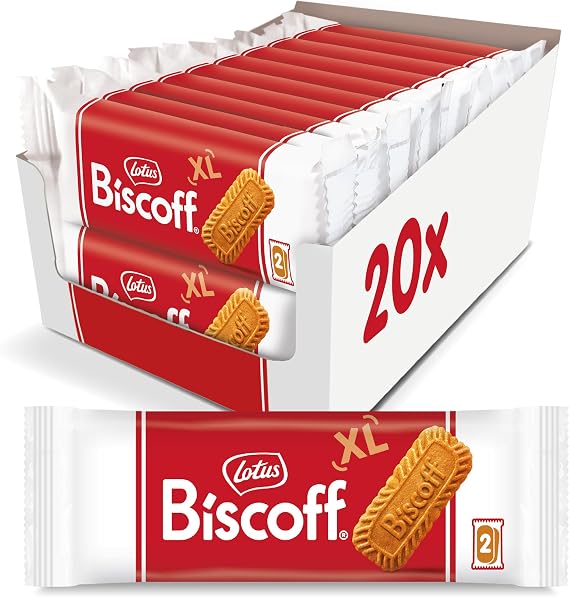 Lotus Biscoff | European Biscuit Cookies | 0.9 Ounce (20 Count) | 20 XL Two-Packs | Non-GMO + Vegan