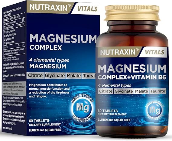 Nutraxin 4-in-1 Magnesium Complex 125g - 60 Tablets, 2 Month Supply