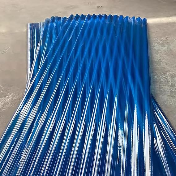 Blue Polycarbonate Roofing Sheet 70% Shading Rate,2mm 5pcs DIY Replacement Roofing Sheet, Insulating Roofing Cladding Panel,Anti-UV Transparent Rainproof Board, Easy to Cut(35 * 51in)