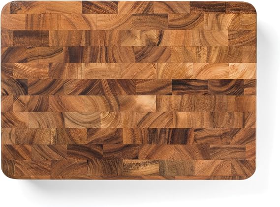 Ironwood Gourmet End Grain Union Stock Yard Professional Chopping Butcher Block, Brown, 14 x 20 x 2.75" | Large 14" x 20" x 3" Chopping Block | Knife Friendly End Grain | Thick Cutting Board | Meat Carving Board | Meal Prep