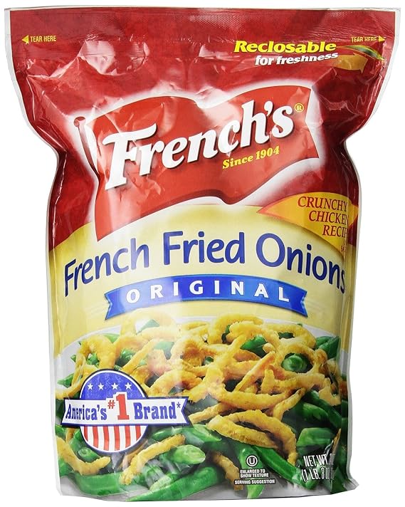 Durkee / French's - Fried Onions - The Original Rings - 24 Ounces (Pack of 6 Reclosable Bags)