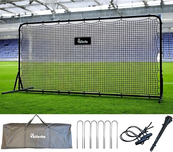 12x6 Steel Frame Soccer Rebounder Backstop Wall w/Carry Case. Perfect for Solo/Team Kickback Practice and Pass Training. Improve Touch/Passing & Ball Control Skills! US Owned