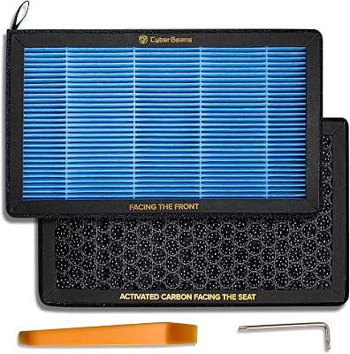 Air Conditional Replacement with Activated Carbon for Tesla Model 3 Model Y HEPA Cabin Air Filter Accessories 2016-202420252026 Juniper Highland Upgraded Version2 Pack