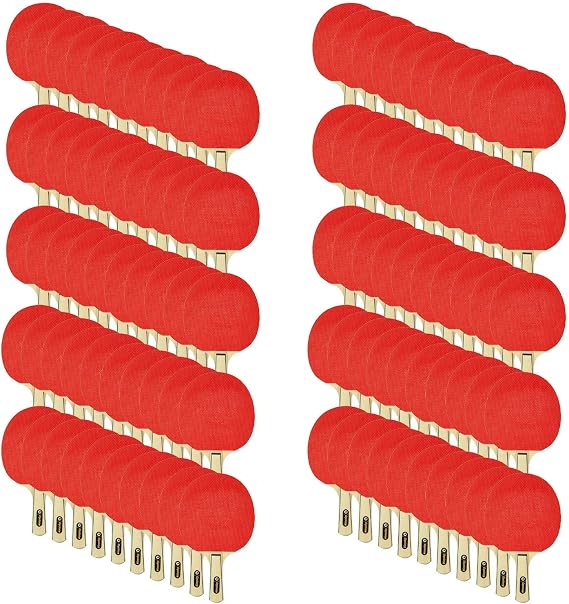 Cyclone Ping Pong Paddle - 100 Pieces - The Classic 'Hardbat' Table Tennis Racket - (MK) Racket Series - Recommended for Beginning Level Players Ideal for Institutional Use
