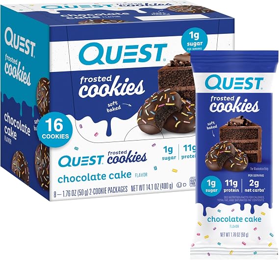 Quest Protein Bars & Frosted Cookies Bundle, Chocolate, High Protein, Gluten Free