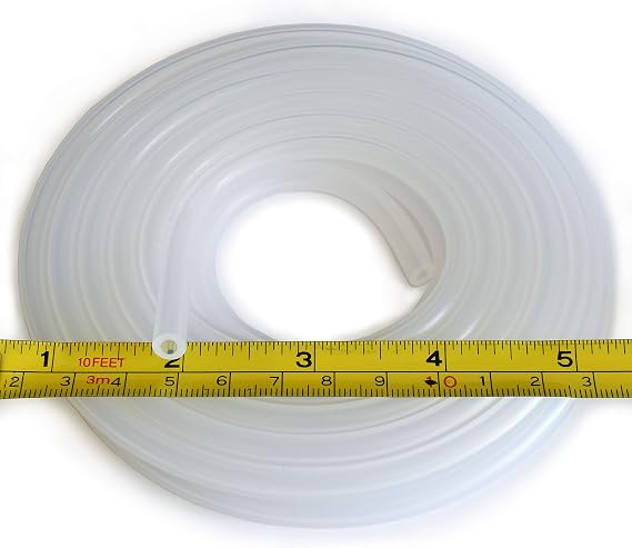 Pure Silicone Tubing - 1/8" ID x 1/4" OD - High Temp Kink-free Hose Tube 500F (100 Feet)