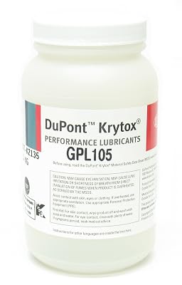 Dupont Chemours Krytox GPL 105 Oil Performance Lubricant PFPE Perfluoropolyether Auto & Industrial 500g .5 kg Bottle