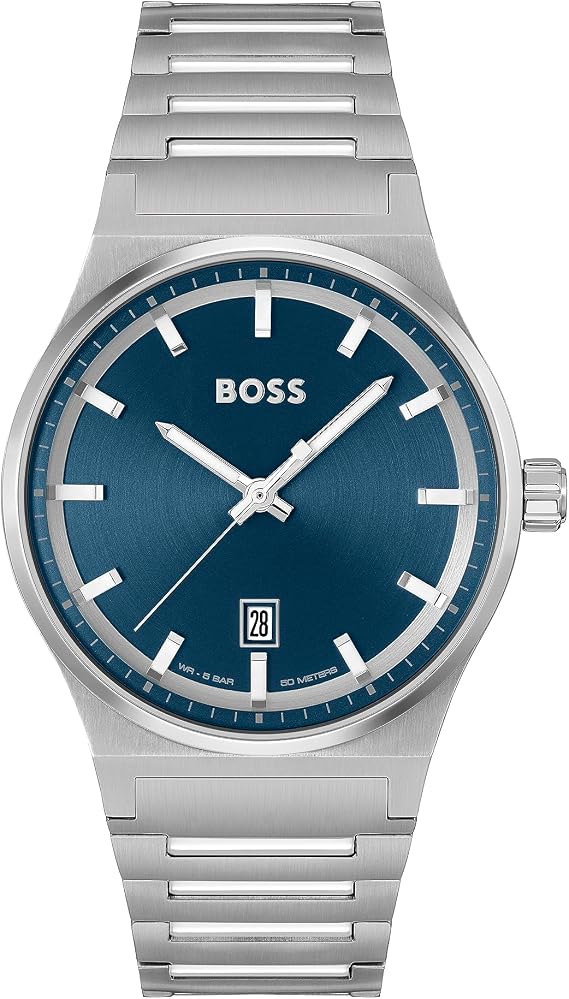 BOSS Analogue Quartz Watch for Men Candor Collection with Stainless Steel Bracelet