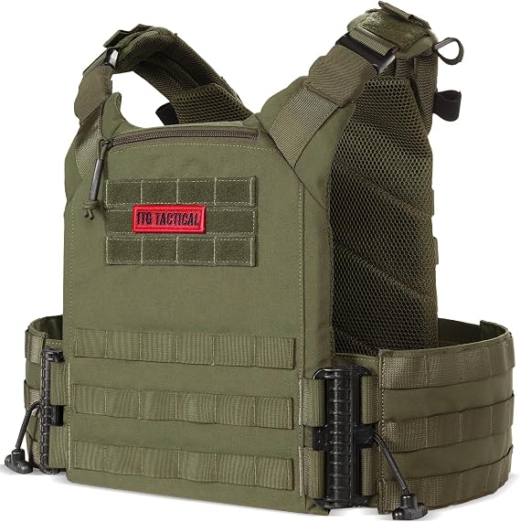 1TG Tactical Quick Release MOLLE Vest, Breathable Vest for Men, One Size Fully Adjustable