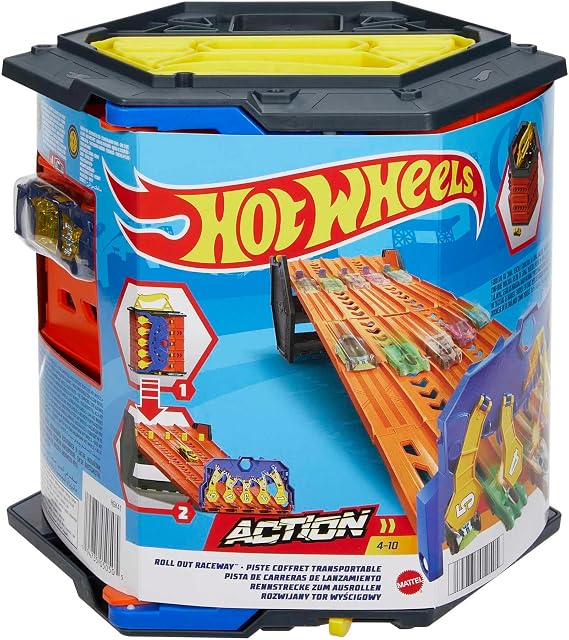 ​Hot Wheels Roll Out Raceway Track Set & 1:64 Toy Car