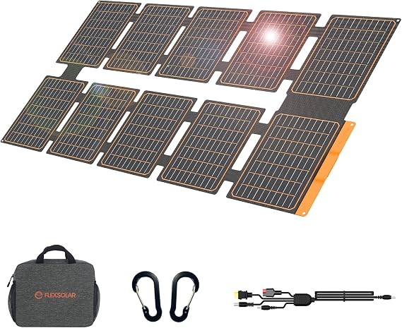 Flexsolar 100w Portable Solar Panel Chargers DC/QC 3.0 USB-A & PD3.0 USB-C