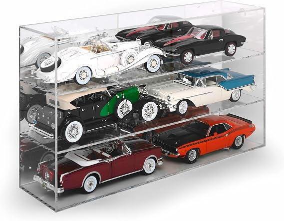 Auto World - Six-Car Acrylic Display Case, 1:18 (AWDC015), Clear