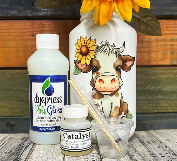 PolyGloss Sublimation Coating, Water-Based, For Hard Substrates with Catalyst